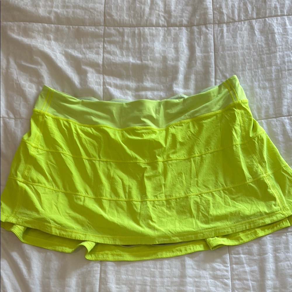 lululemon athletica Neon Yellow-Green Athletic Skort